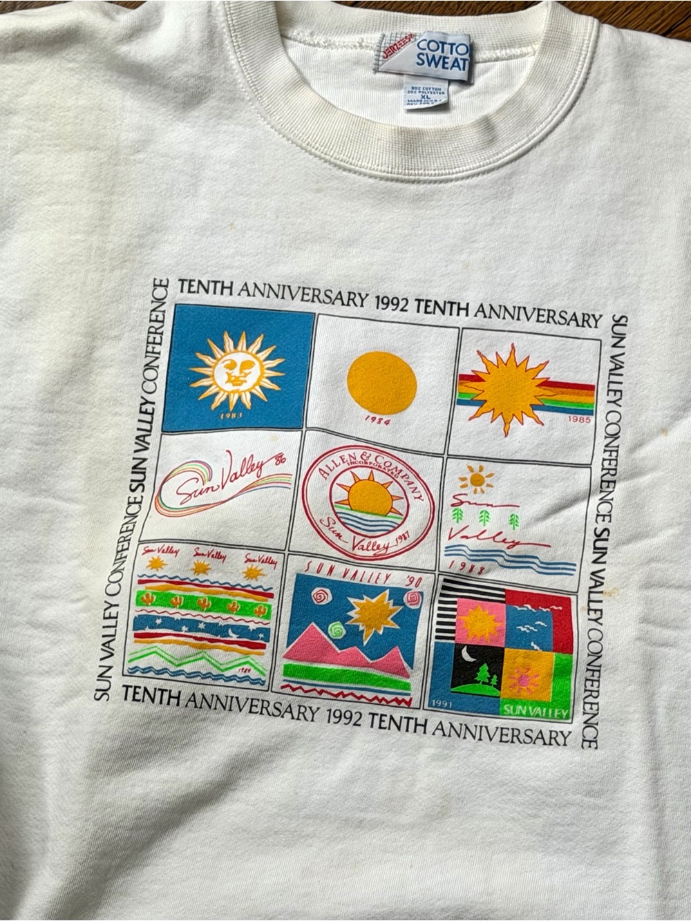 1990's Sun Valley Funky Graphic Crew Neck Sweatshirt As Is